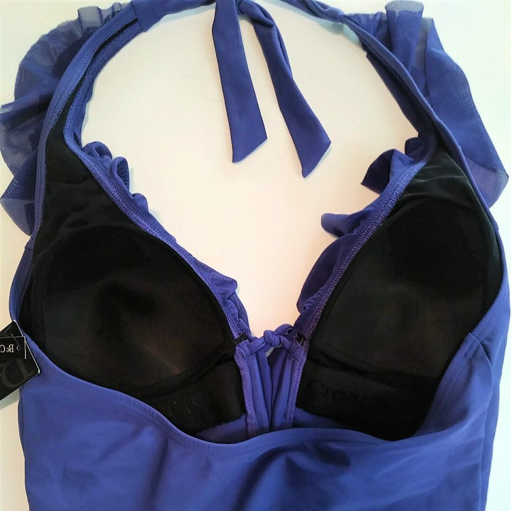 Be Creative Cobalt Tankini w/ Ruffle Trim Size:8D - Picture 4 of 6